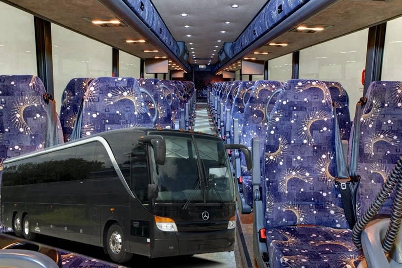 56 Passenger Charter Bus Rental With Restroom